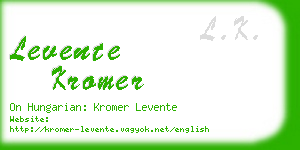 levente kromer business card